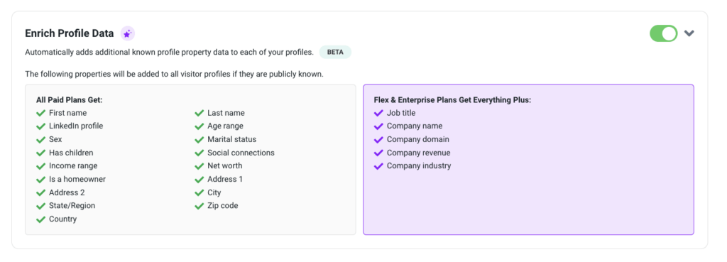 Data Enrichment Feature