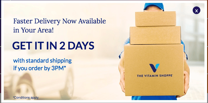 VitaminShoppe GeoTarget Delivery Faster